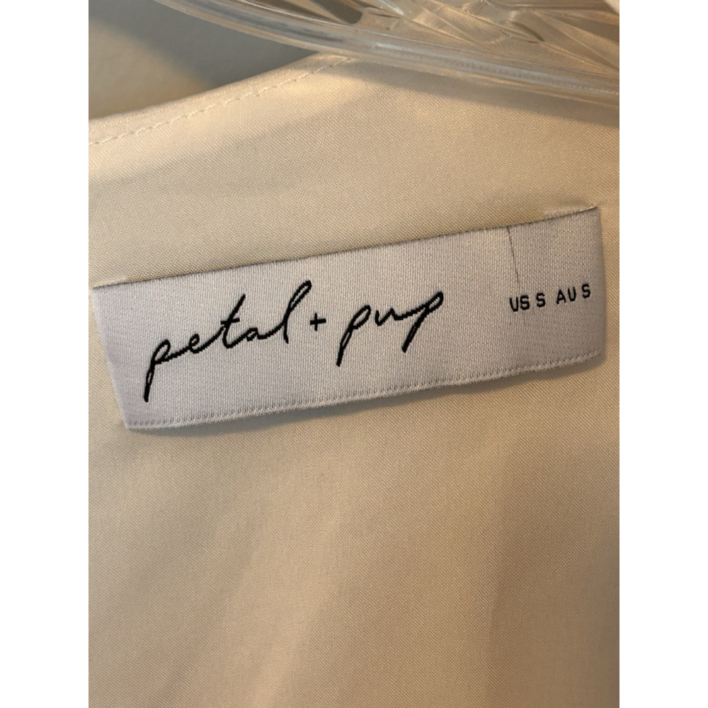Petal and Pup Amarlee Maxi Dress Satin Size Small NWOT White - Picture 7 of 13